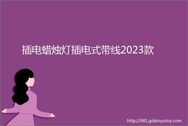 插电蜡烛灯插电式带线2023款