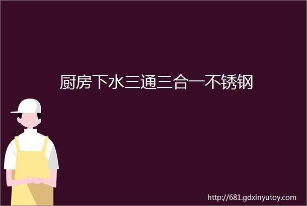 厨房下水三通三合一不锈钢