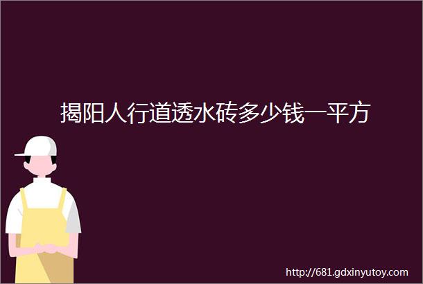 揭阳人行道透水砖多少钱一平方