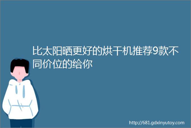 比太阳晒更好的烘干机推荐9款不同价位的给你