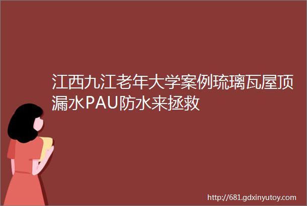 江西九江老年大学案例琉璃瓦屋顶漏水PAU防水来拯救