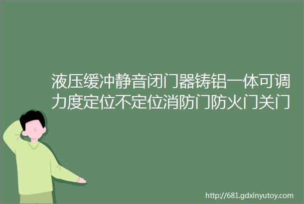 液压缓冲静音闭门器铸铝一体可调力度定位不定位消防门防火门关门器自动缓冲关门