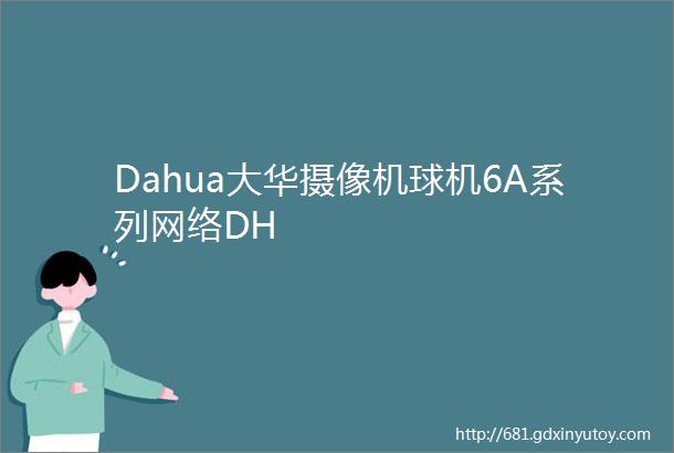 Dahua大华摄像机球机6A系列网络DH